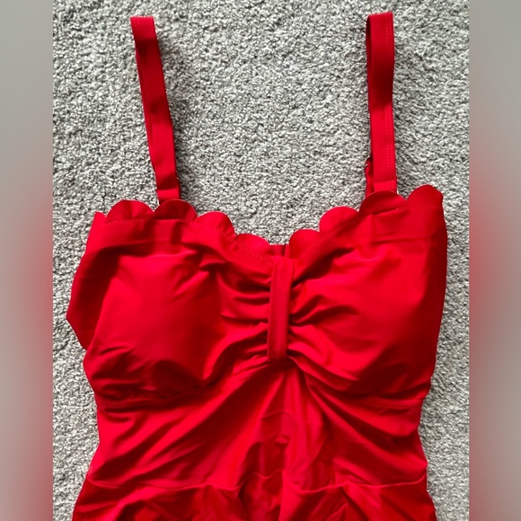 NWT Yonique Red 2 Piece Tankini Bathing Suit Size 18W - Picture 4 of 8